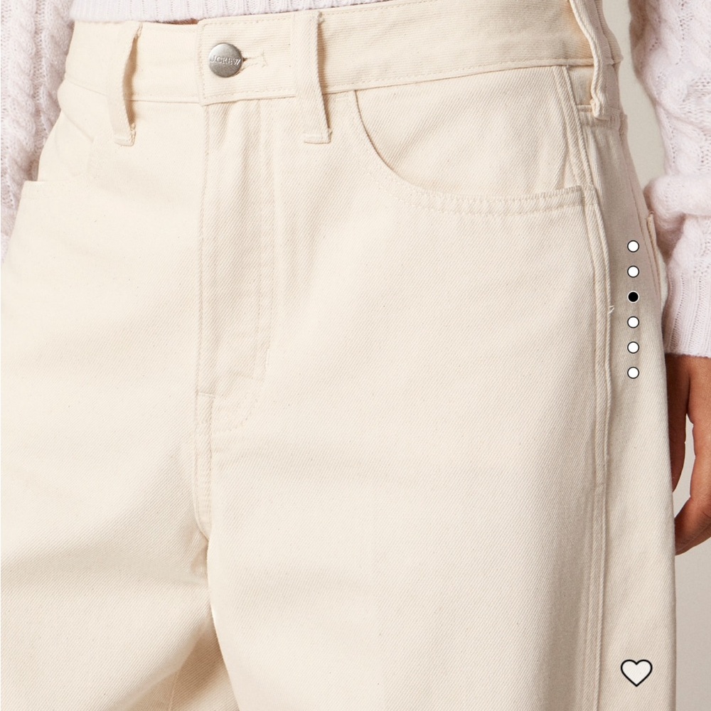 J. Crew Off-White Barrel Leg Jeans - Picture 10 of 11